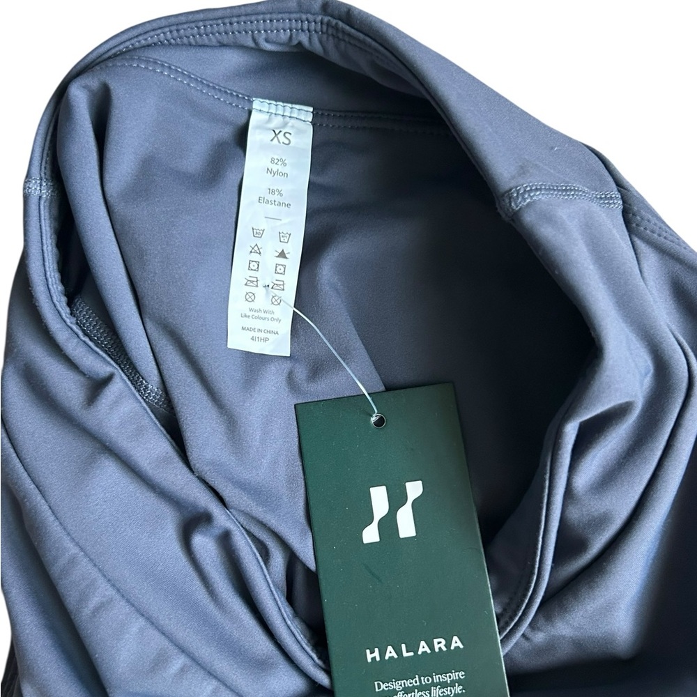 Halara Everyday High Waisted Side Pocket 2 in 1 Micro Mini Dark Gray Golf Skort - Picture 9 of 9
